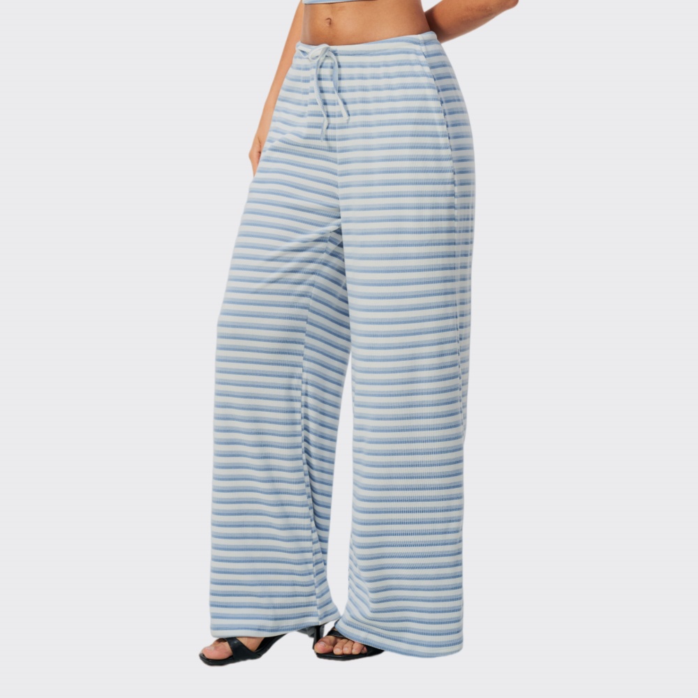 J-Yoga Fitness - Women's Striped Yoga Bell Bottoms Fitness