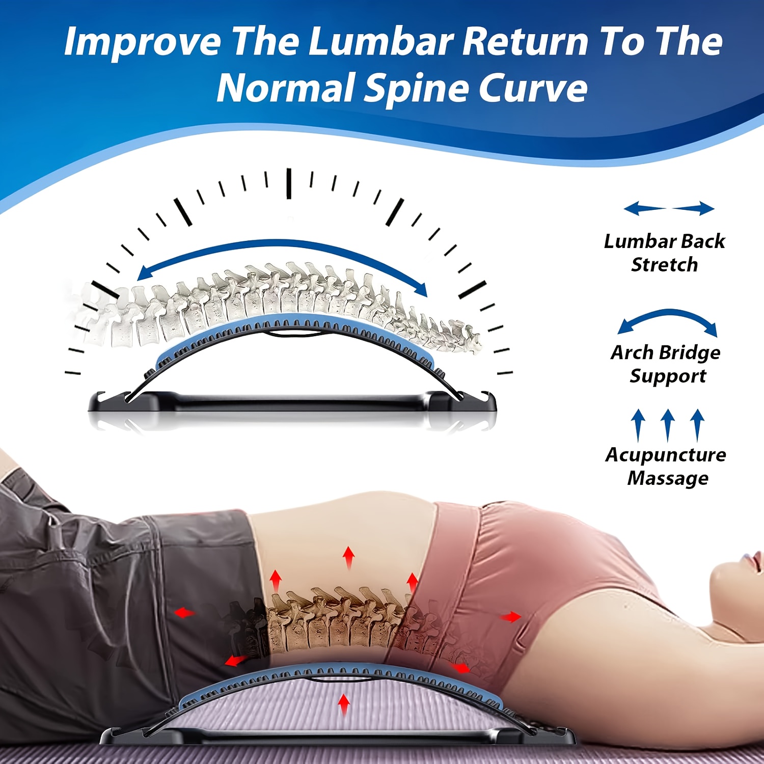 4-Level Adjustable Back Stretc - Posture Corrector Back review and price